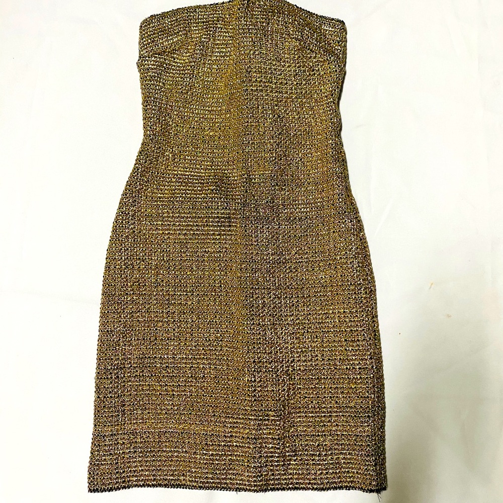 Gold Strapless Dress